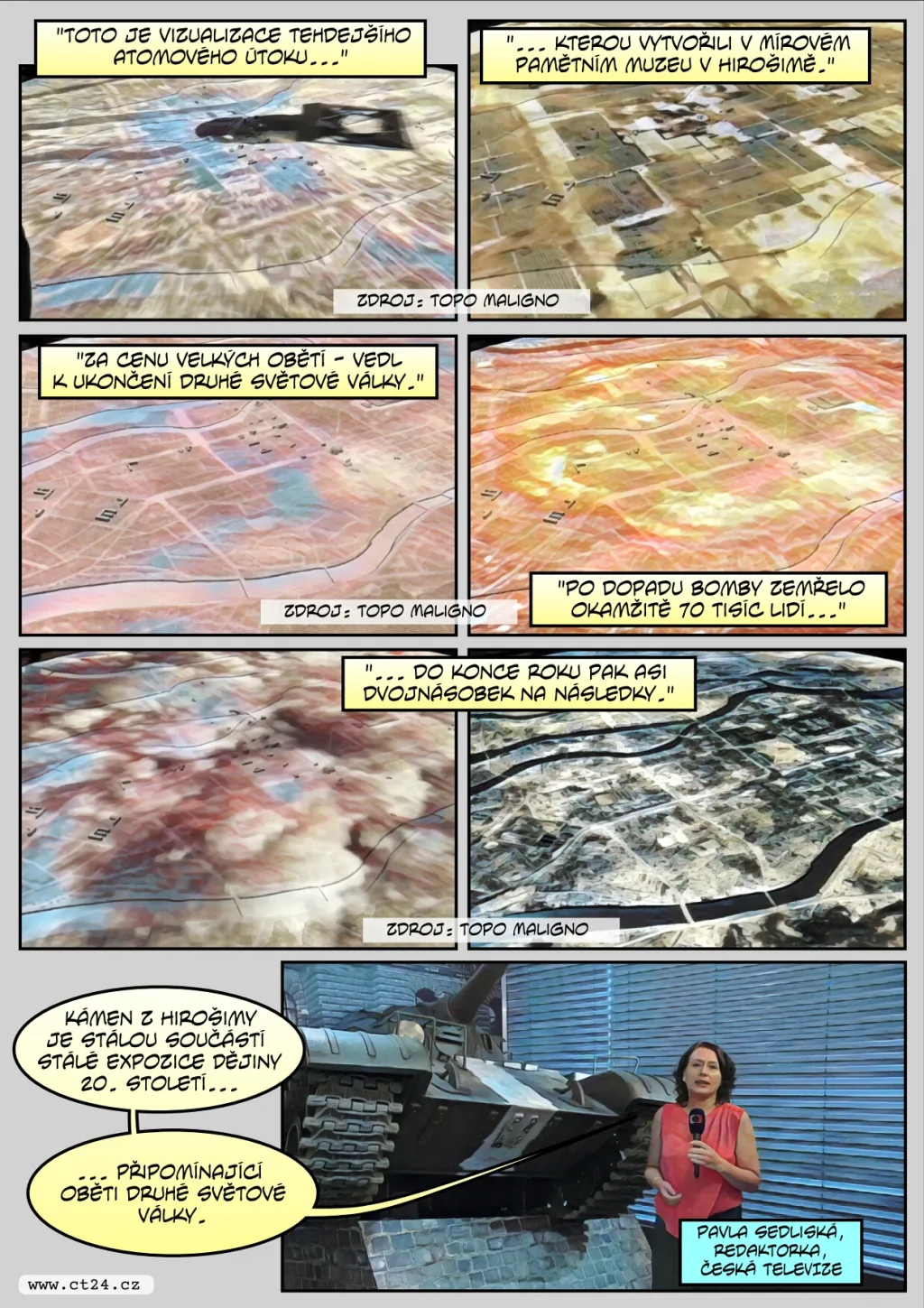 Fragment československého dómu, co vydržel atomový výbuch, je v Národním muzeu