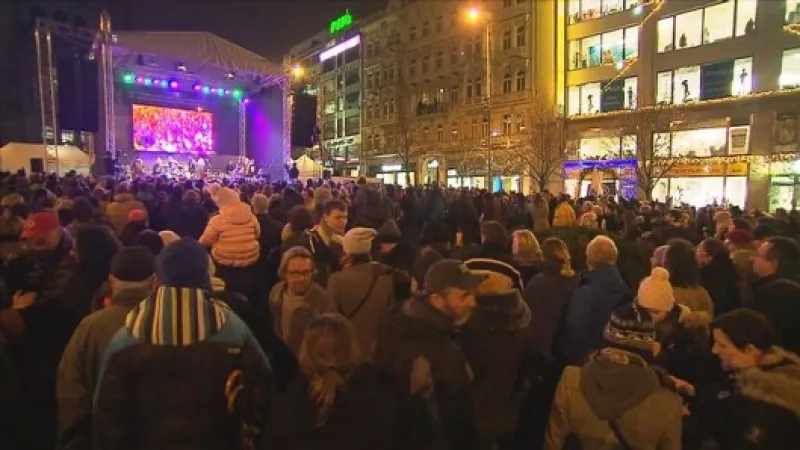 Koncert na Václavském náměstí Zdroj: ČT24