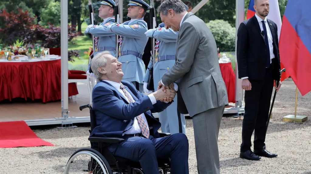 Prezident Miloš Zeman se slovinským prezidentem Borutem Pahorem