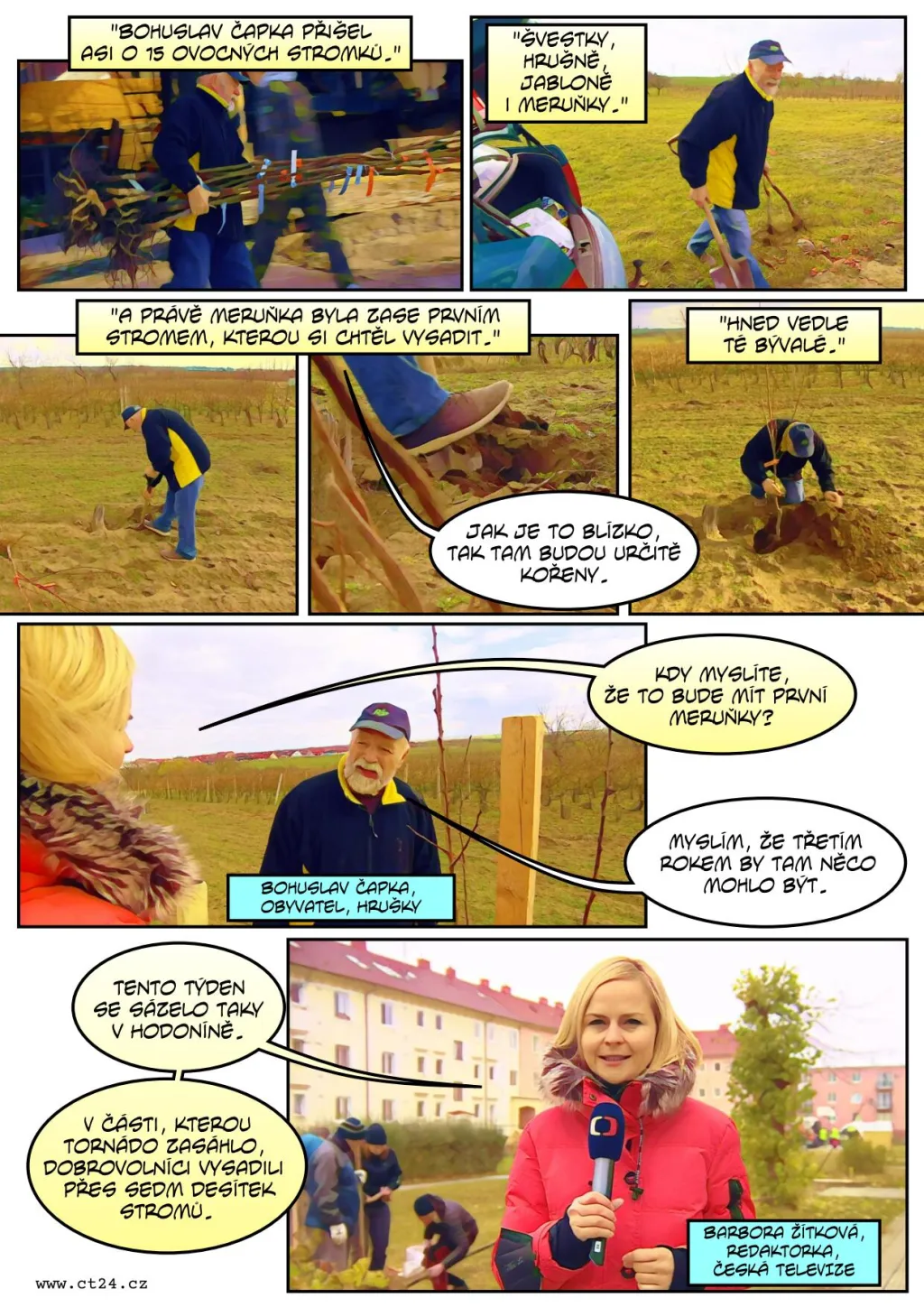 Obce postižené tornádem dostaly stromy