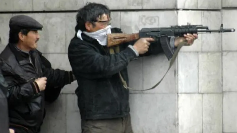 Boje v ulicích Biškeku