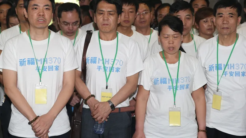 Příbuzní cestujících protestovali v Kuala Lumpuru