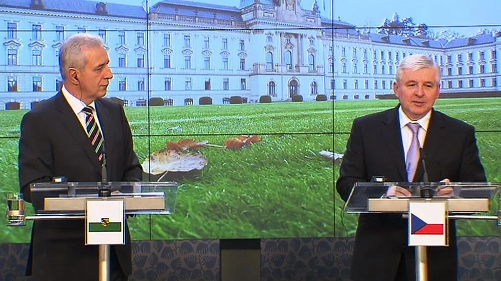 Stanislaw Tillich a Jiří Rusnok