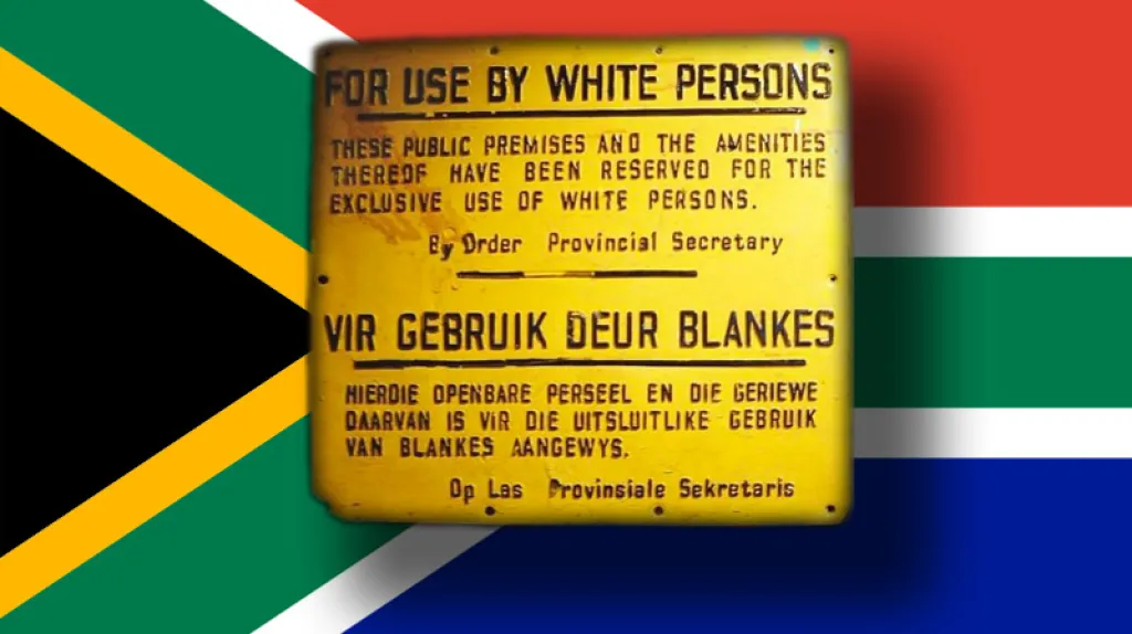 Nápis v JAR v období apartheidu