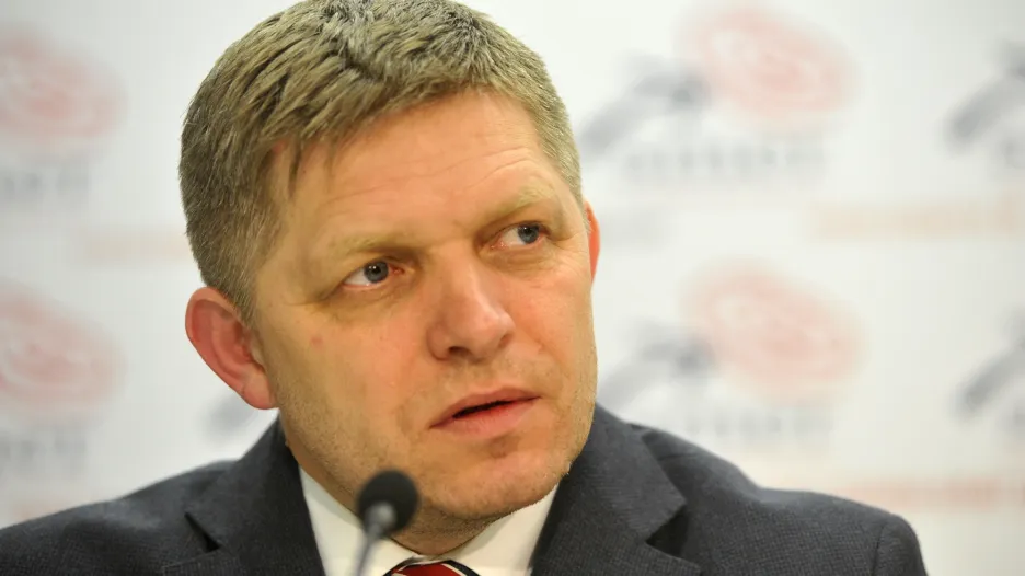 Robert Fico na tiskové konferenci po prvním kole prezidentských voleb