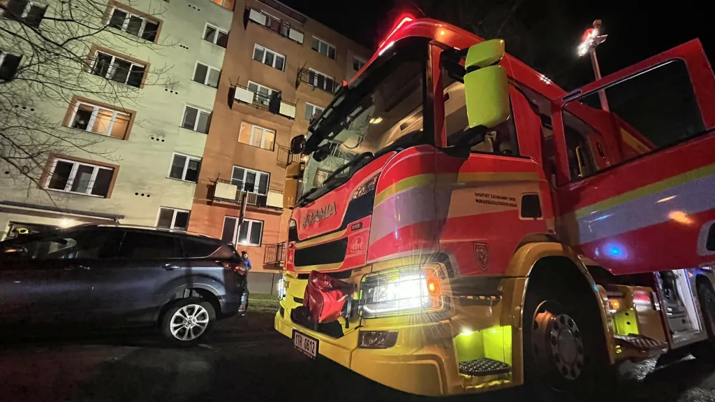 Požár bytu v Ostravě-Porubě