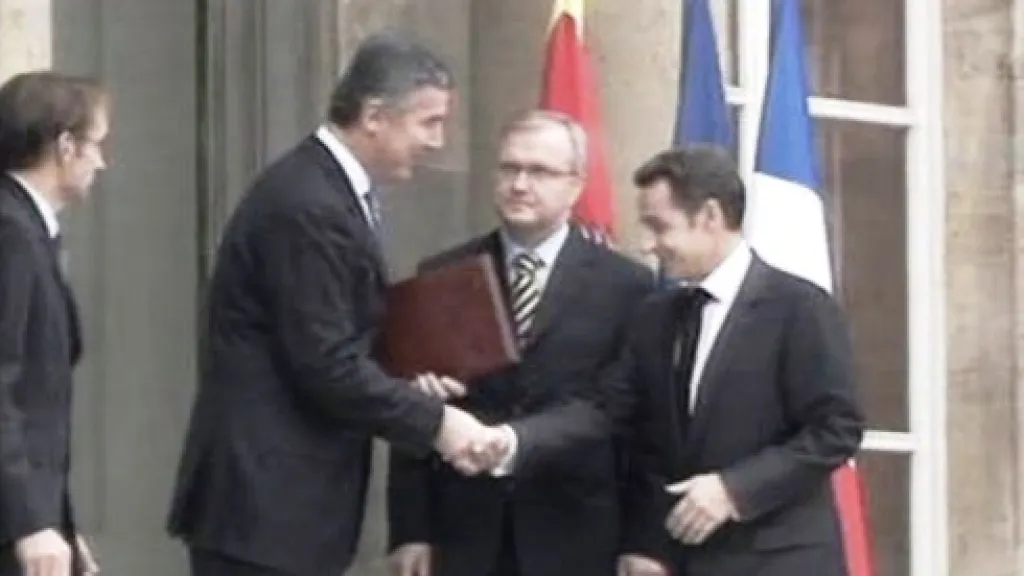 Milo Djukanović a Nicolas Sarkozy