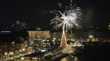 Oslavy nového roku ve Stockholmu