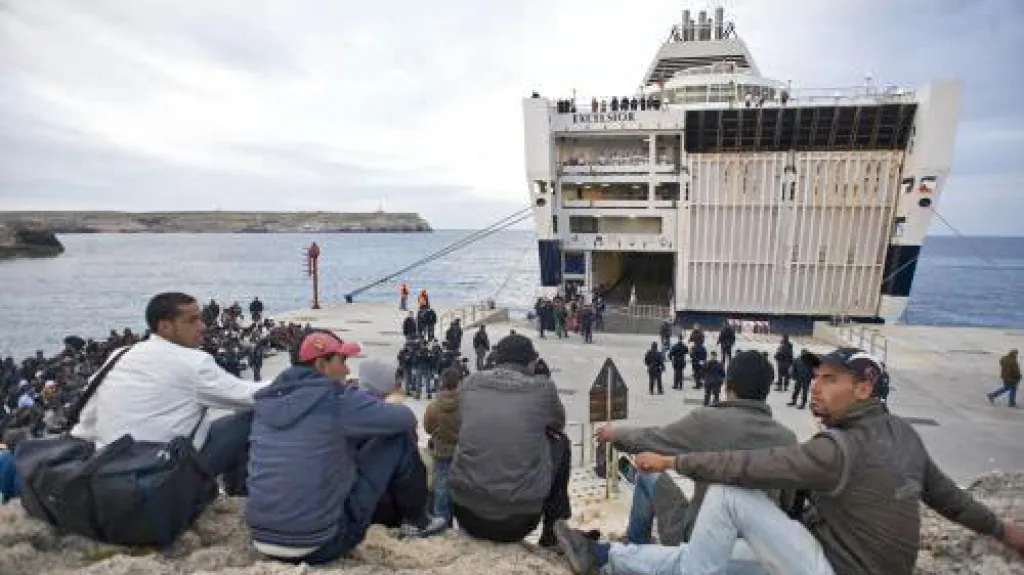 Severoafričtí uprchlíci na Lampeduse