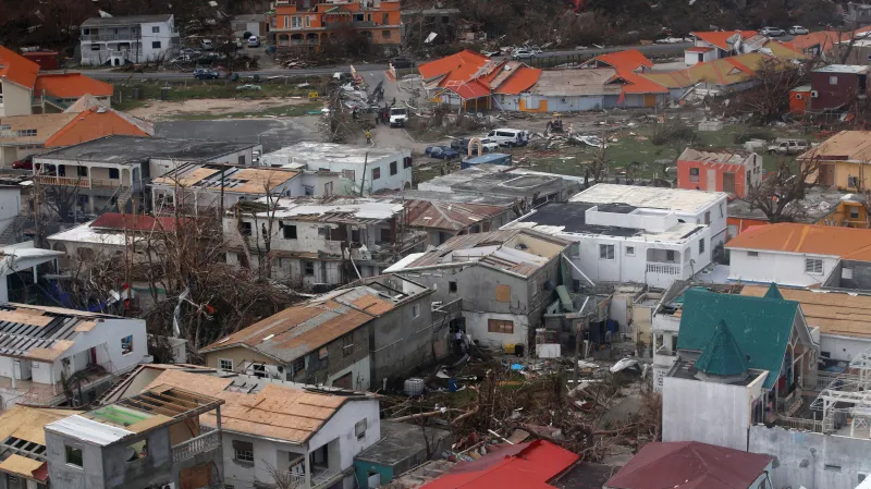 Svatý Martin je po Irmě z velké části zničen