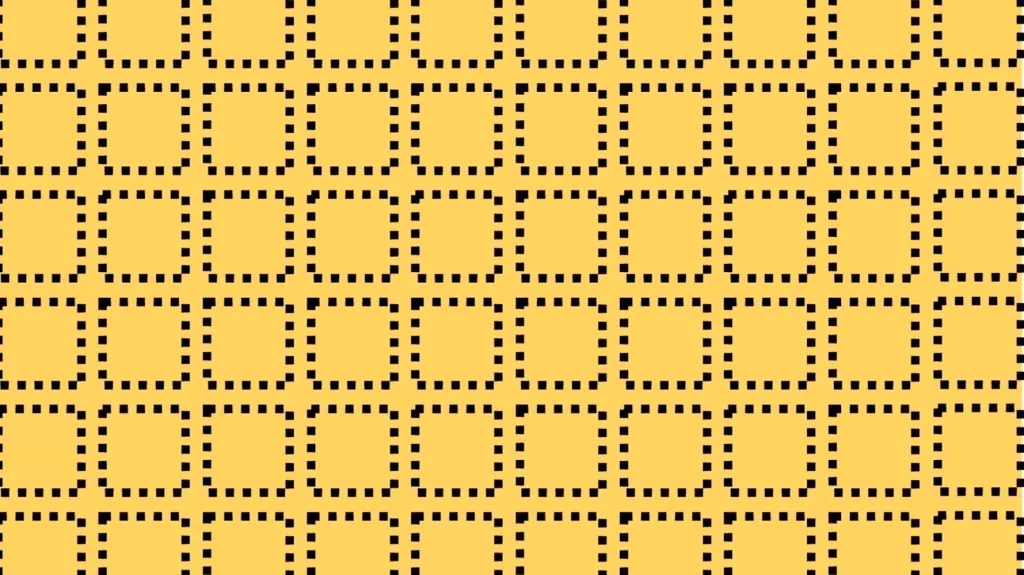 Iluze černých skvrn na žlutém podkladu
