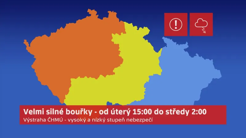 Výstraha 11. 6. (bouřky) – upřesněná