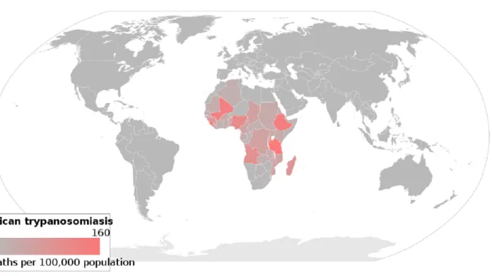 Mapa rozšíření spavé nemoci