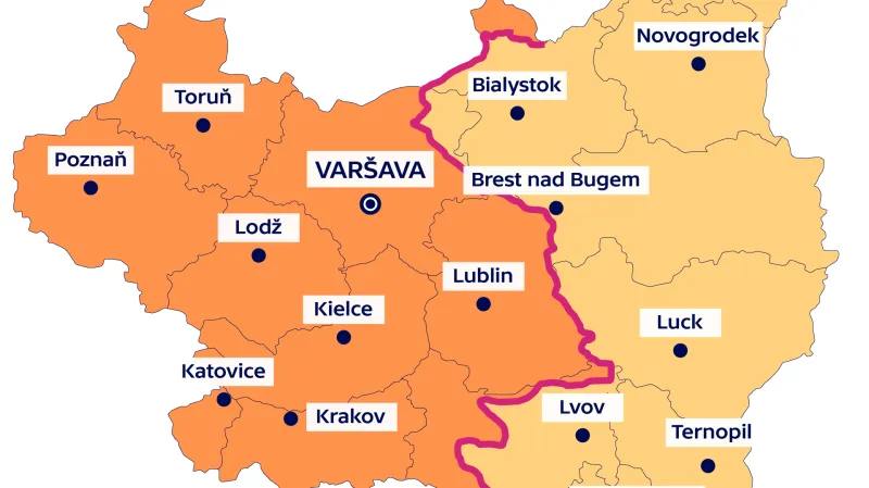 Sovětské a německé sféry vlivu (28. 9. 1939)