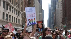 Protest proti Donaldu Trumpovi v New Yorku