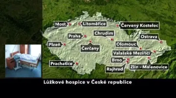 Mapa hospiců v kraji
