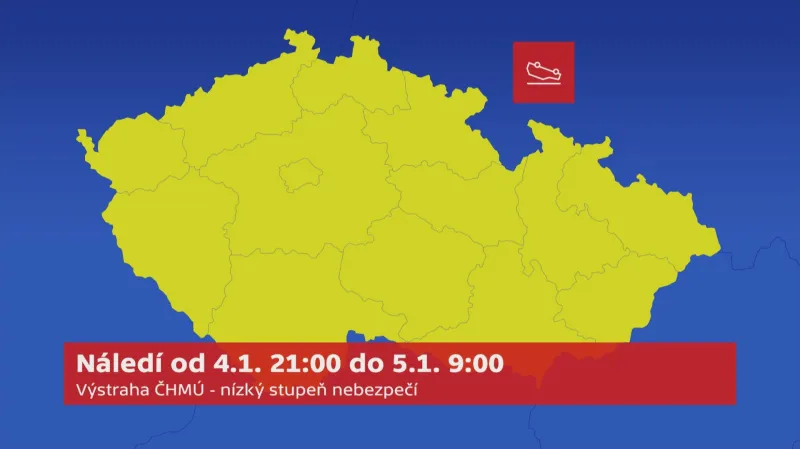 Výstraha ČHMÚ před náledím