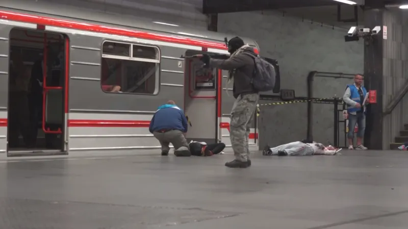 Protiteroristické cvičení v metru