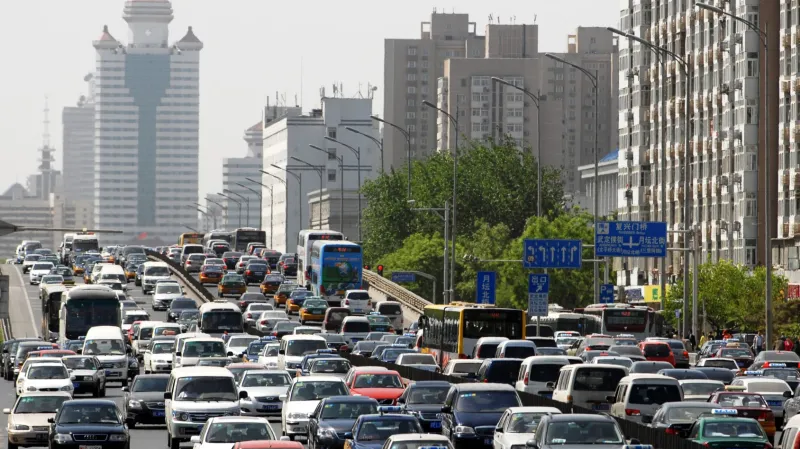 Dopravní zácpa v Číně