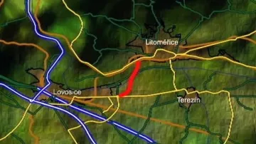 Umístění nového mostu v Litoměřicích