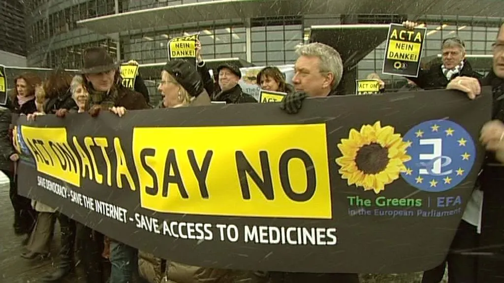 Protest proti smlouvě ACTA