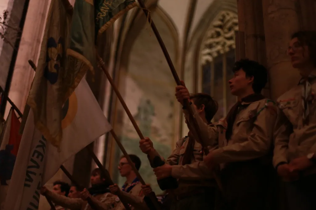 Chrám sv. Barbory - slovo arciděkana Jana Uhlíře, studentský pěvecký sbor Gaudeamus zazpíval Modlitbu pro Martu, svatováclavský chorál a českou státní hymnu