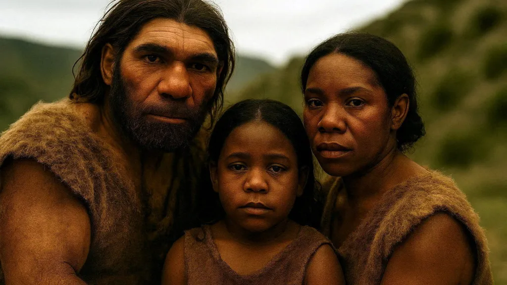 Vizualizace pravěké rodiny