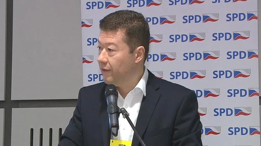 Tomio Okamura během celostátní konference SPD