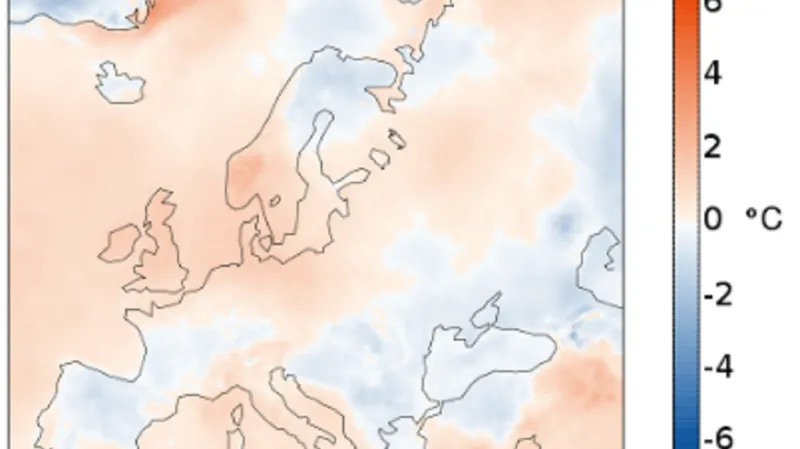 Odchylka průměrné teplota za letošní podzim od období 1991-2020