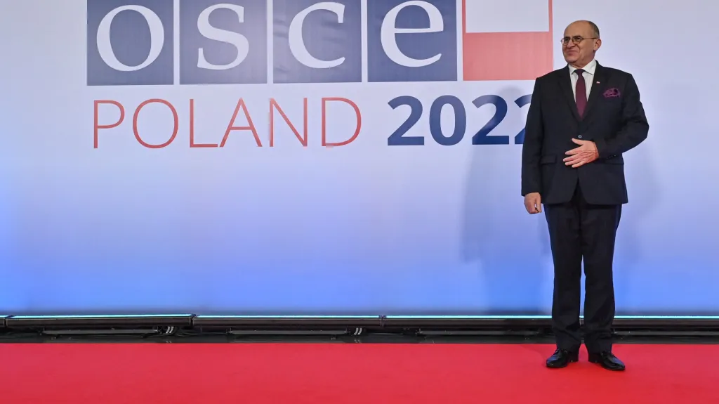 Polský ministr zahraničí Zbigniew Rau na summitu OBSE v Lodži