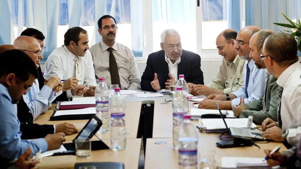 Rašíd Ghannúší, vůdce a zakladatel vítězné strany