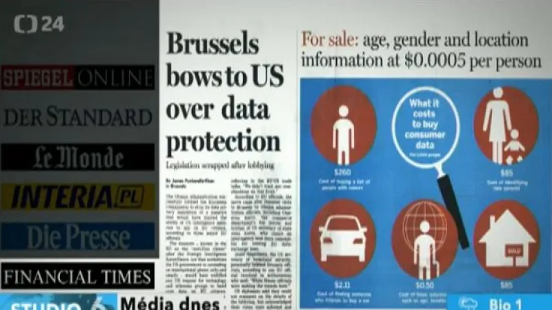 Ceny osobních dat podle Financial Times