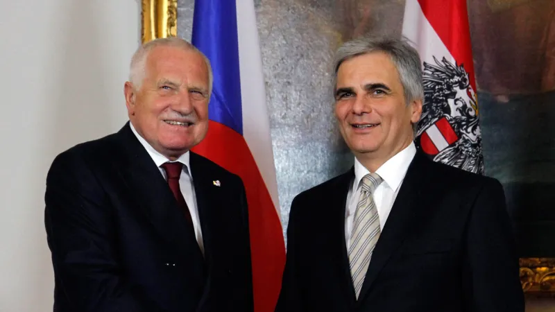 Václav Klaus a Werner Faymann
