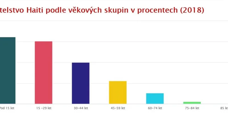 Věkové složení obyvatel Haiti