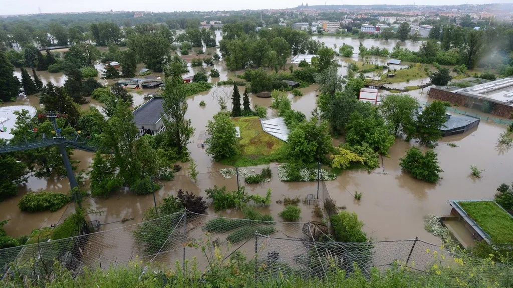 Záplavy v zoo v Praze