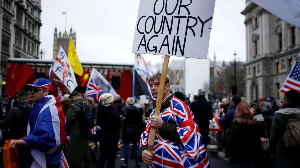 Brexitové oslavy v Londýně