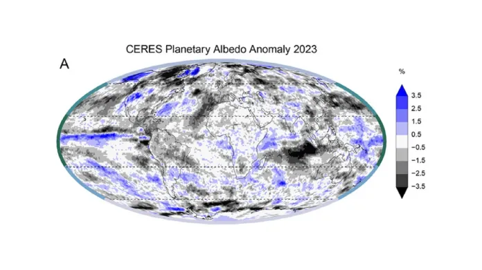 Odchylka albeda v roce 2023 v procentech vůči průměru za období 2001–2022