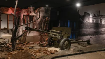Expozice v památníku druhé světové války v Hrabyni