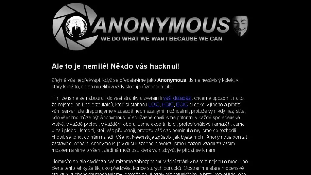 Útok hackerů