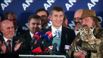 Andrej Babiš po vyhlášení výsledků voleb
