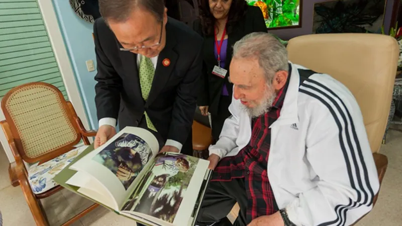 Generální tajmeník OSN Pan Ki-mun v Havaně