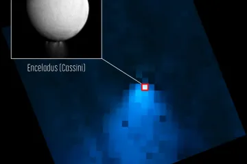 Měsíc Saturnu chrlil vodu do výšky deseti tisíc kilometrů. Pozoroval to Webbův teleskop