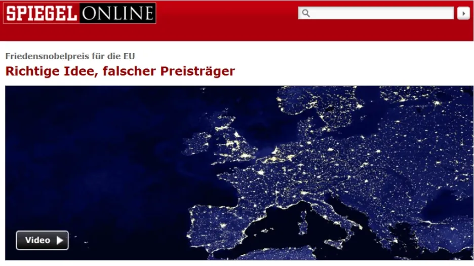 Der Spiegel komentuje udělení Nobelovy ceny