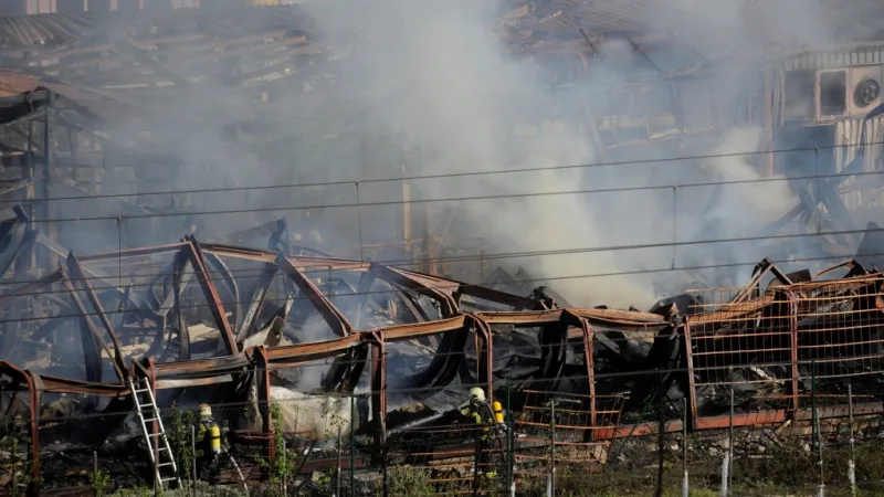 Požár stavebních buněk