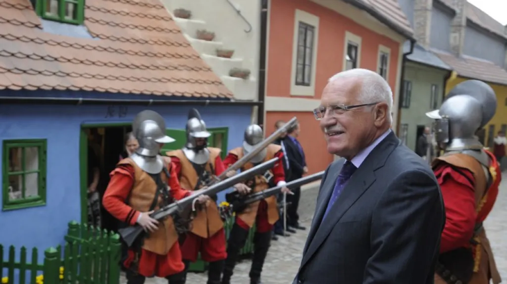Václav Klaus ve Zlaté uličce