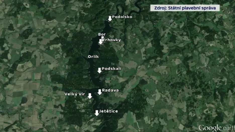 Místa, kde budou bóje usazeny (1)