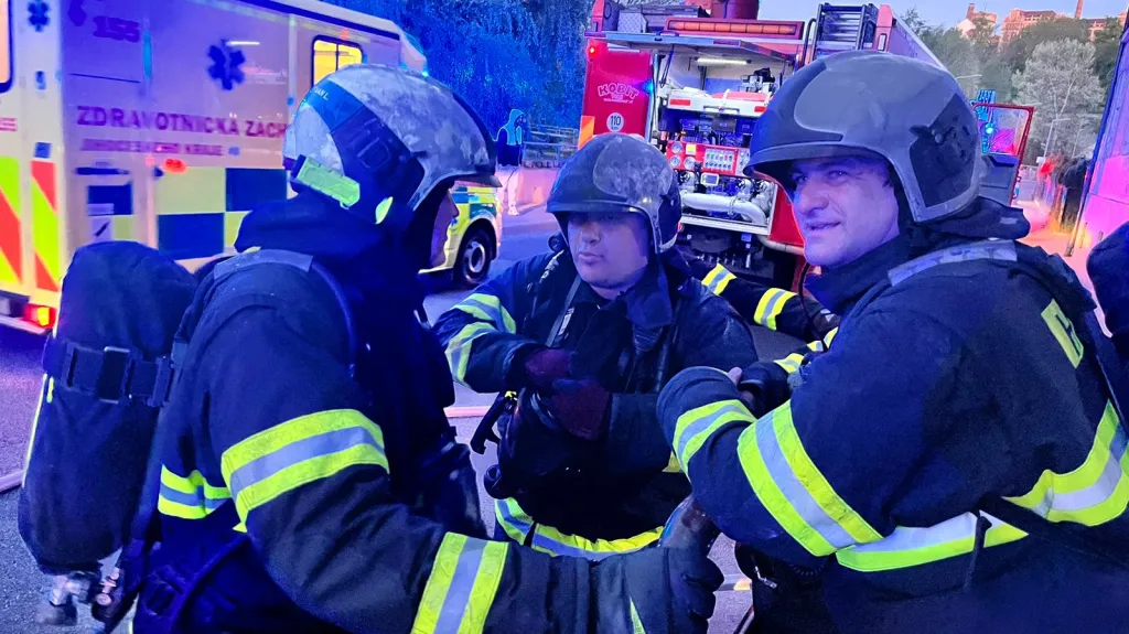 Zásah hasičů v Táboře