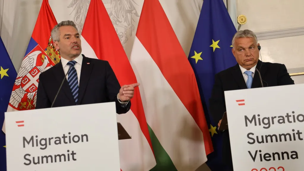 Karl Nehammer a Viktor Orbán