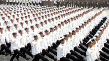 Vojenská přehlídka v Pchjongjangu