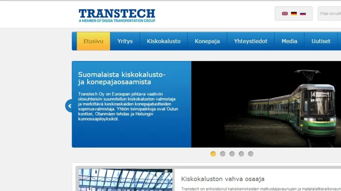 TransTech informuje o akvizici už na svých webových stránkách se sloganem "A Member of Škoda Transportation Group" (Člen skupiny Škoda Transportation)